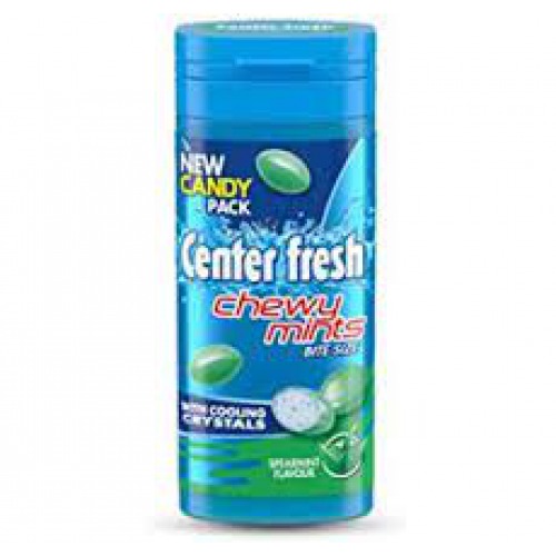 Center Fresh Chewy Mints - Spearmint Flavour Candy, 33 g Pocket Bottle