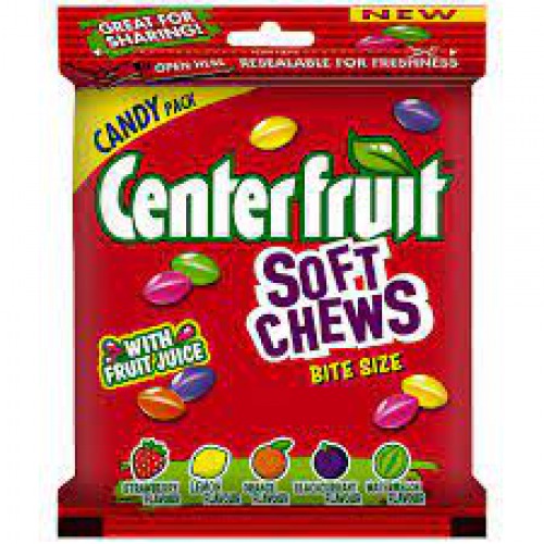 Center Fruit Soft Chews Candy - Assorted Flavour, 60 g Pouch