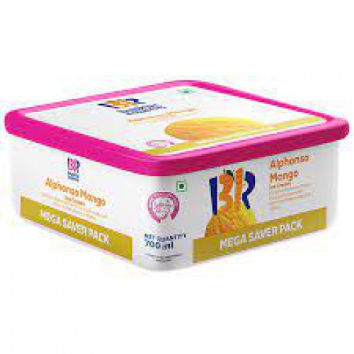 Baskin Robbins Ice Cream - Alphonso Mango, Made with Cow Milk, 700 ml Tub