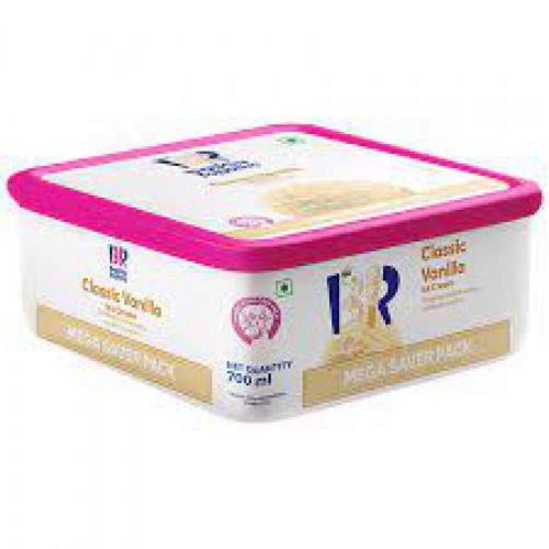 Baskin Robbins Ice Cream - Classic Vanilla, Made with Cow Milk, 700 ml Tub