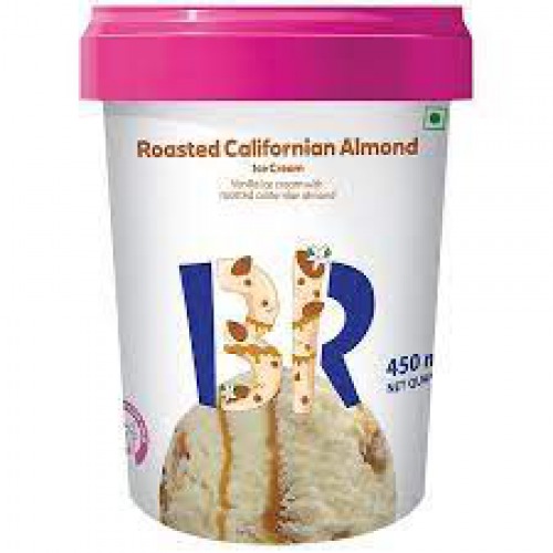 Baskin Robbins Ice Cream - Roasted Californain Almond, Made with Cow Milk, 450 ml