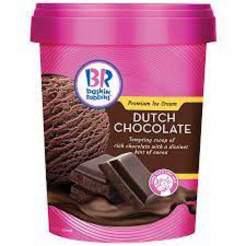 Baskin Robbins Premium Ice Cream - Dutch Chocolate, Made with Cow Milk, 450 ml Tub