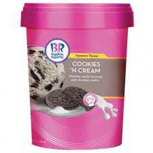 Baskin Robbins Ice Cream - Cookies n Cream, Signature Flavour, Made with Cow Milk, 450 ml