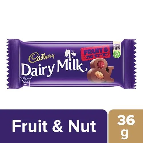 Cadbury Dairy Milk Fruit & Nut Chocolate Bar, 36 g