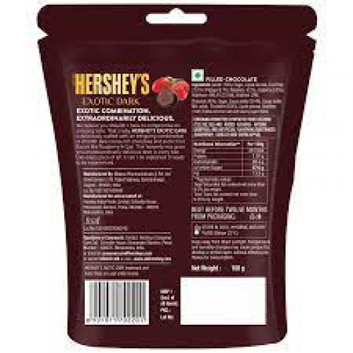 Hersheys Exotic Dark Flavored Center Chocolates - Raspberry & Goji, 33.3 g
