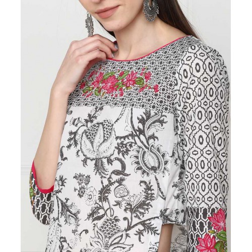 Printed Kurta, Sharara & Dupatta Set